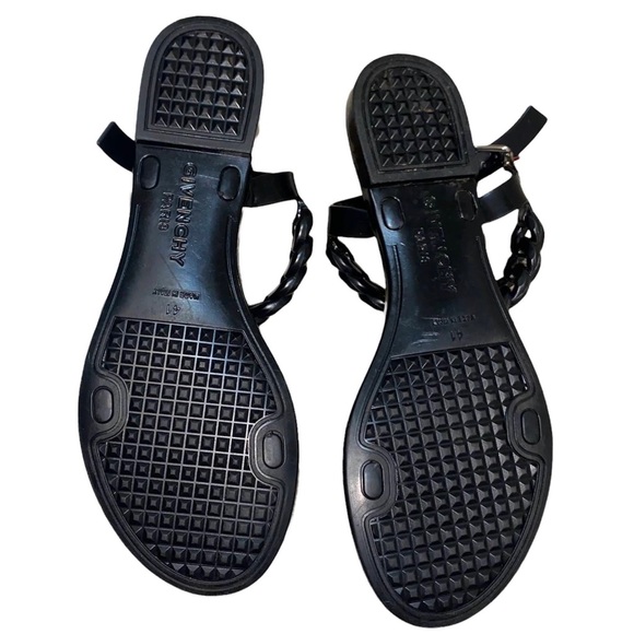 Givenchy Black Jelly Chain Link Sandals Size 41 Euro - Picture 3 of 4